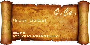 Orosz Csobád névjegykártya