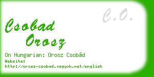 csobad orosz business card
